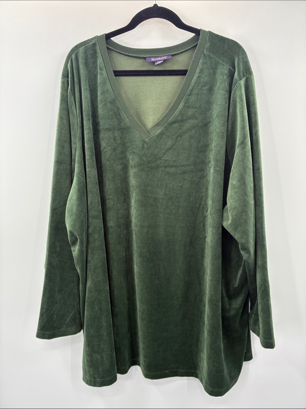 3for$20 Roaman's Olive Green Knit Top with V-Neck Size: 4X